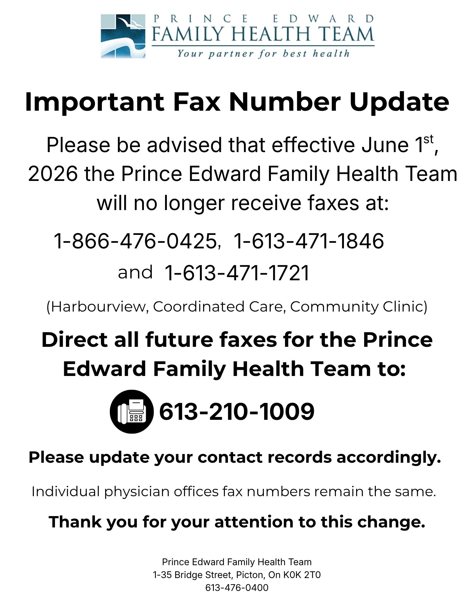 fax update